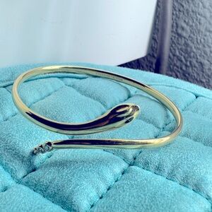 Vintage Tiffany Elsa Peretti 18k snake bangle bracelet